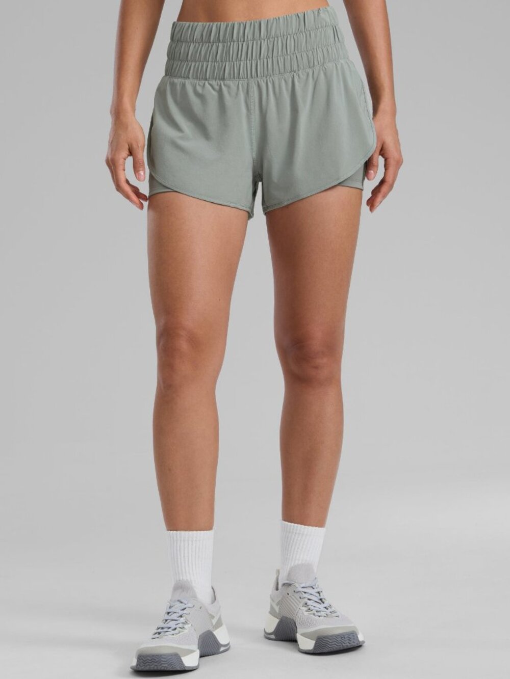 Feathery-Fit Soft 2 in 1 High Rise Shorts 3''